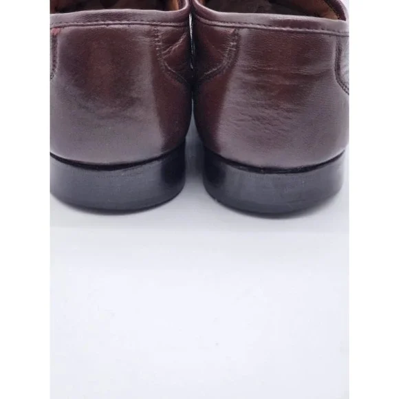 Oakton Classic Men Loafers 8.5 D Shoes Brown Leather Slip On Tassel Flats - Picture 4 of 13